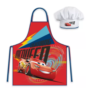 Cars Apron & Chef Hat Set Red Boys Disney Cars Lightning McQueen Chef Set Age 3-8 Years