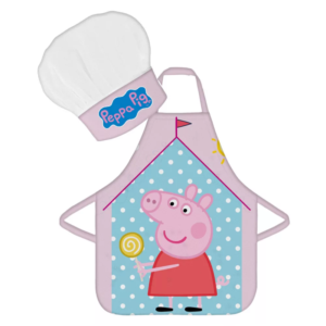 Peppa Pig Apron & Chef Hat Set Girls Peppa Pig Chef Set Seaside Age 3-8 Years
