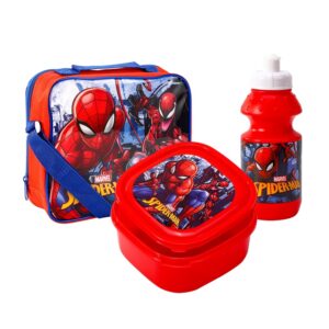 Spiderman Lunch Bag Set Boys Spiderman Lunch Bag Bottle & Sandwich Box Set Red