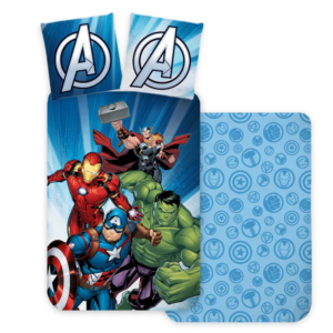 Avengers Duvet Cover & Pillow Set Kids Avengers 100% Cotton Bedding Set Cot/Cot Bed 100 x 135 cm