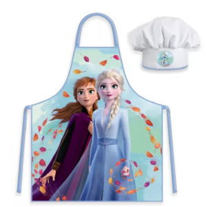 Frozen Apron & Chef Hat Set Leaf Girls Disney Frozen Chef Set Age 3-8 Years