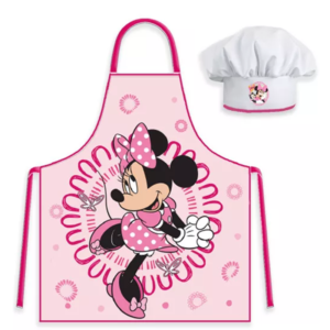 Minnie Mouse Apron & Chef Hat Set Butterfly Girls Disney Minnie Mouse Chef Set Age 3-8 Years