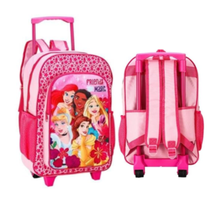Princess Trolley Backpack Girls Disney Princess Travel Trolley Bag With Wheels Pink 45 x 29 x 19 cm