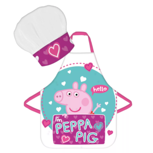 Peppa Pig Apron & Chef Hat Set Girls Peppa Pig Chef Set Hello Age 3-8 Years