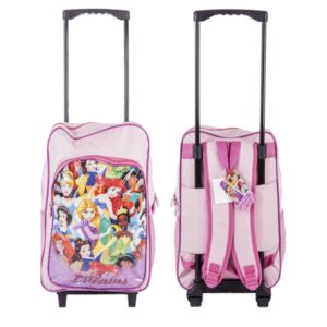 Princess Trolley Backpack Pink Girls Disney Princess Travel Trolley Bag With Wheels