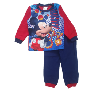 Mickey Mouse Pyjamas Boys Disney Mickey Mouse Fleece Pyjamas Age 3-8 Years Red & Blue