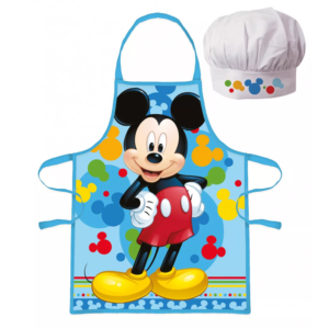 Mickey Mouse Apron & Chef Hat Set Kids Disney Mickey Mouse Chef Set Age 3-8 Years