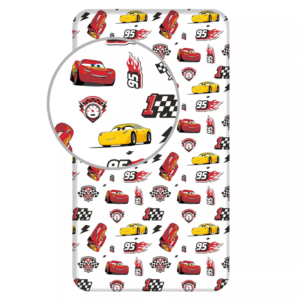 Cars Fitted Sheet Boys Disney Cars Lightning McQueen Fitted Sheet Size 90 x 200 cm White