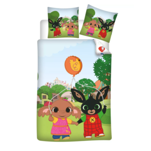 Bing Duvet Cover & Pillow Case Set For Cot/Cot Bed 100 x 135 cm 100% Cotton Balloon