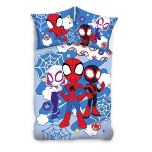Spidey Duvet Cover & Pillow Case Set Kids Spidey Spiderman Cot/Cot Bedding 100 x 135 cm 100% Cotton