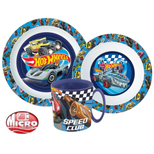 Hot Wheels Dinner Set Kids Hot Wheels 3 Piece Microwavable Dinner Set Plate Bowl & Mug