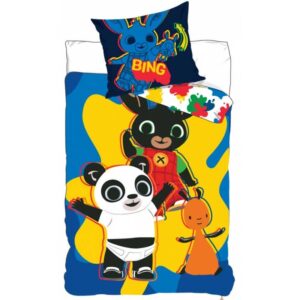 Bing Duvet Cover & Pillow Case Set For Cot/Cot Bed 100% Cotton Bing Cover Set 90 x 140 Cm Blue