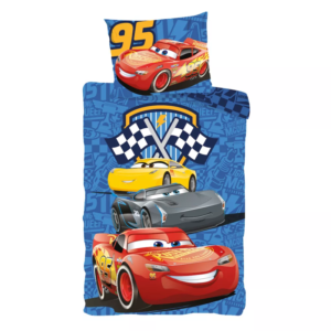 Cars Duvet Cover & Pillow Case Set Disney Cars Track Star Bedding Cover Set For Cot/Cot Bed 100 x 135 cm 100% Cotton