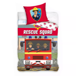 Fireman Sam Duvet Cover & Pillow Case Single Kids Fireman Sam Duvet Set Rescue Squad 100% Cotton Size 140 x 200 cm
