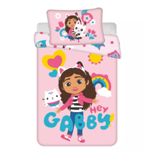 Gabby's Dollhouse Duvet Cover & Pillow Case Set Girls Gabby's DollhouseBedding Cover Set For Cot/Cot Bed 100 x 135 cm 100% Cotton