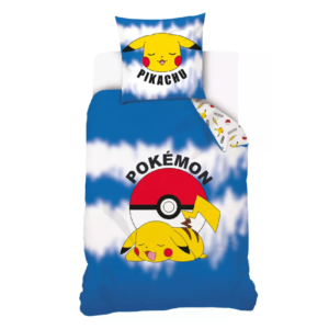 Pokemon Duvet Cover & Pillow Case Single Kids Pikachu Duvet Set 100% Cotton Size 140 x 200 cm