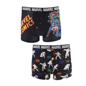 Marvel Comics Trunks Men's Marvel Comics Avengers Boxers Underwear Official Licence 2 In A Pack Size S-XL