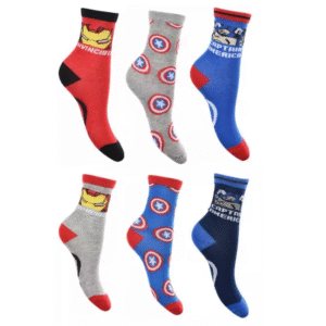 Avengers Socks 3 Pairs Kids Avengers Sock Size 23-34
